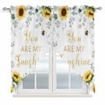 thumbnail image 1 of Swag Valance Curtains for Windows, Sunflower Light Filtering Kitchen Curtains with Rod Pocket, Summer Botanical Green Eucalyptus Leaves Window Treatment Valances for Living Room, 28x36 - 2 PCS, 1 of 9