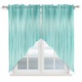thumbnail image 1 of Swag Valance Curtains for Windows, Turquoise Light Filtering Kitchen Curtains with Rod Pocket, Modern Abstract Art Ombre Striped Decorative Window Treatment Valances for Living Room, 36x36 - 2 PCS, 1 of 9