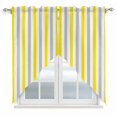 thumbnail image 1 of Swag Valance Curtains for Windows, Yellow Stripe Light Filtering Kitchen Curtains with Rod Pocket, Geometric Grey White Vertical Striped Window Treatment Valances for Living Room, 36x45 - 2 PCS, 1 of 9