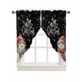 Swag Valances for Windows, Merry Xmas Winter Snowmen Snowflakes