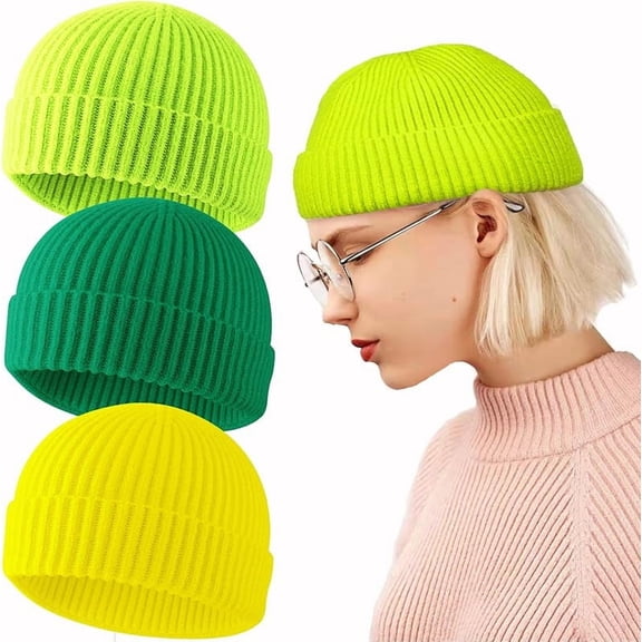 Swag Wool Knit Cuff Short Fisherman Beanie for Men Women, Winter Warm Hats