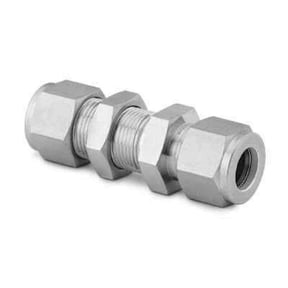 Swagelok SS-400-61 Stainless Steel Tube Fitting, Bulkhead Union, 1/4" Tube OD
