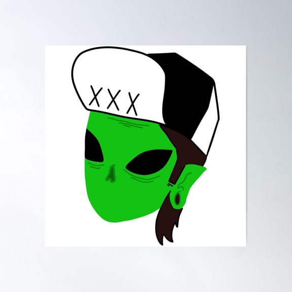 Swaggy Mullet Alien Poster Wall Art, Modern Wall Decor For Living Room Bedroom, 30x30 UNFRAMED
