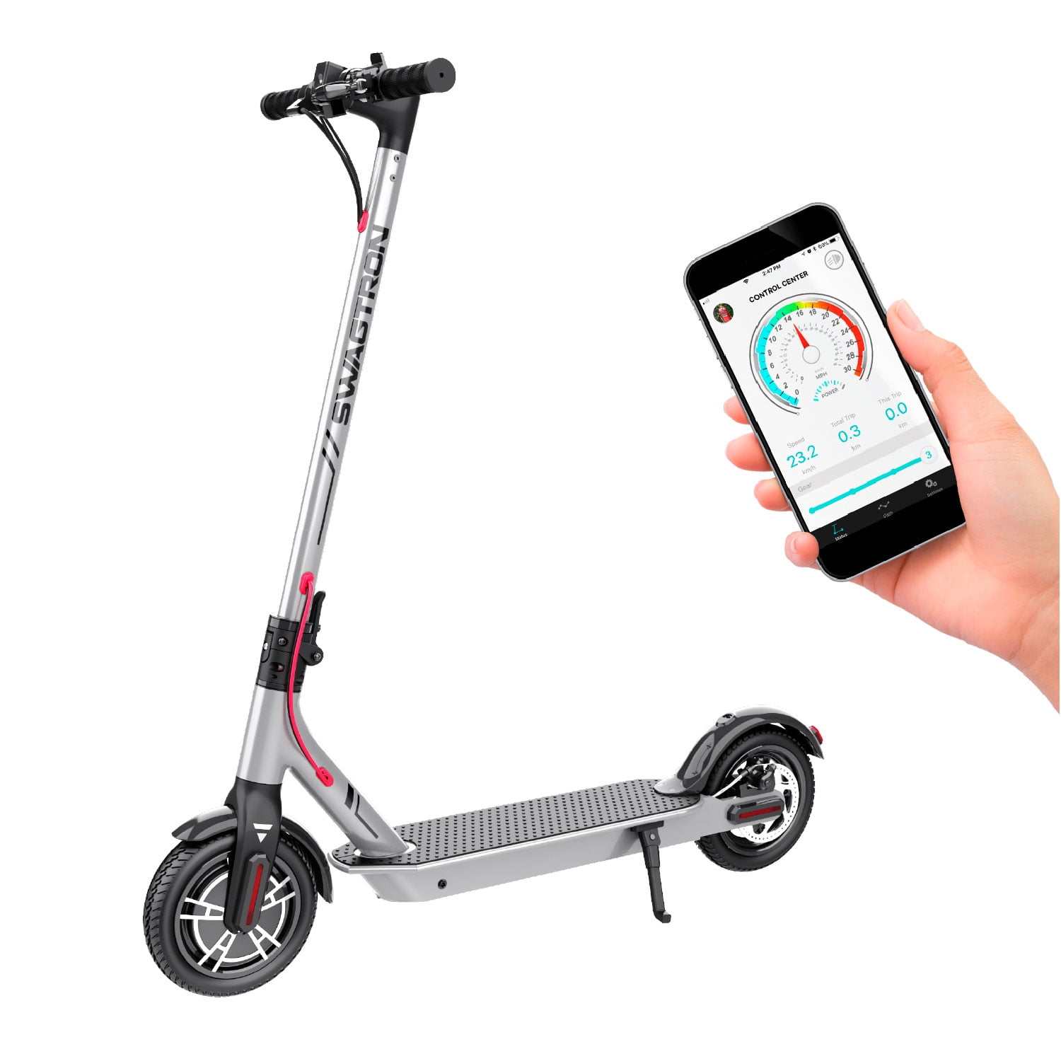Swagtron Adult Scooter Swagger 5 Boost , 320 Lb Weight limit, 8.5 Inch No-flat Tires, 300W Motor, Folding, 18 Mph, Enhanced Long Range - Walmart.com