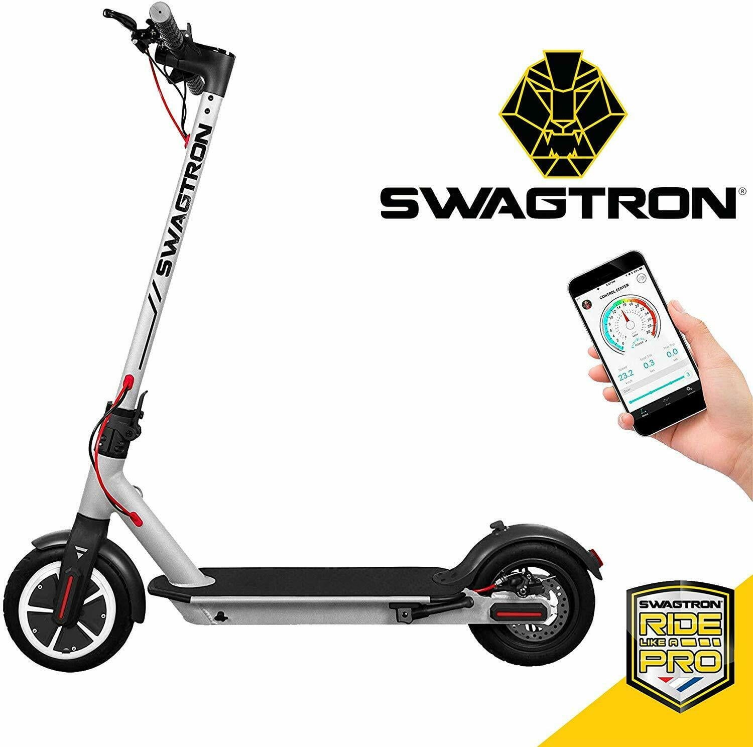 Swagtron Commuter Electric Scooter Folding & Portable Long Range Swagger 5 - Walmart.com