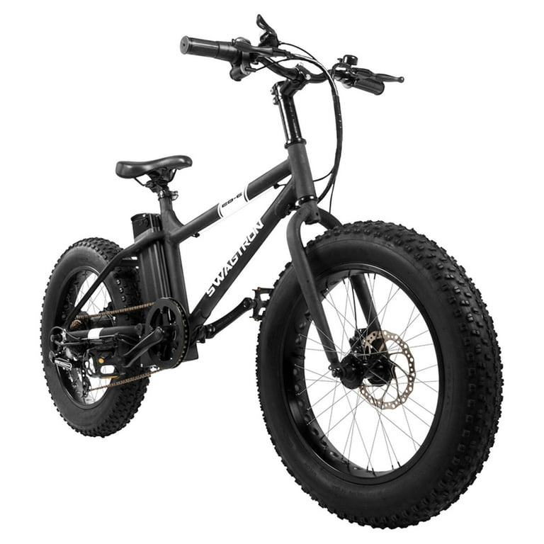 Swagtron EB6 Fat Tire Electric Bicycle, 350W Motor, 20-inch Wheels