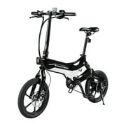 Swagtron EB7 Plus Folding Electric Bike with Removable Battery 7-Speed Shimano Pedal-Assist Ebike Suspension 16-Inch Tires 350W Motor Extended 19-Mile Range (Recertified)