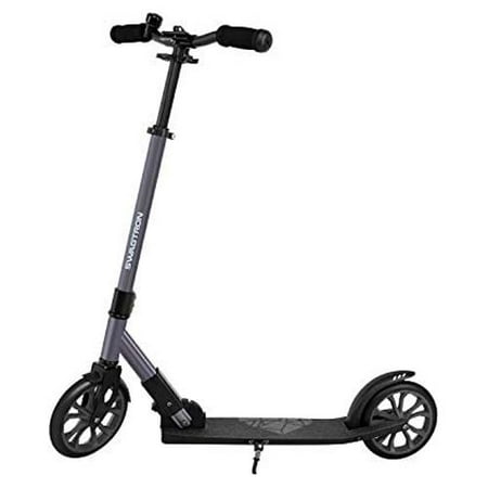 Swagtron - K8 Folding Kick Scooter with Kickstand for Kids & Teens, XL 8” Big Wheels - Grey