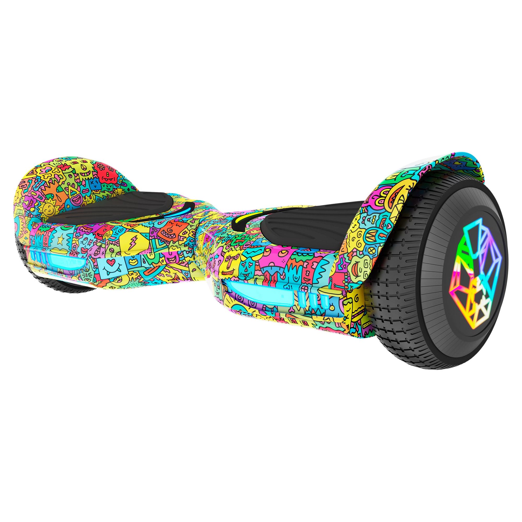Swagtron Multicolor SwagBOARD EVO Freestyle Hoverboard Bluetooth Speaker Light-Up Wheels, 7 MPH Max Speed - image 1 of 9