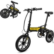 Swagtron Swagcycle EB5 Pro Plus Lightweight Aluminum Folding Electric Bike with Pedals (Recertified)