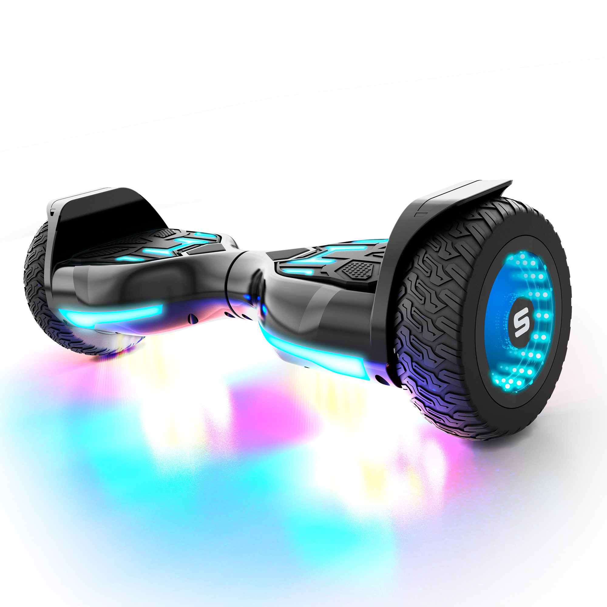 Swagtron OffRoad T6 Hoverboard, 420 lb Weight Limit, Black, Bluetooth