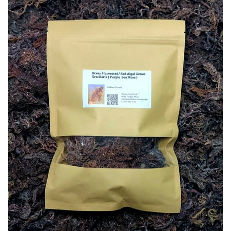 Swahili Sea Moss | Organic | Wildcrafted | Ocean Harvested Raw Purple Sea Moss 4 oz. from Tanzania