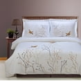 thumbnail image 1 of Swallow Cotton 3-Piece Duvet Cover Set by Blue Nile Mills, Full/Queen, Brown, 1 of 4