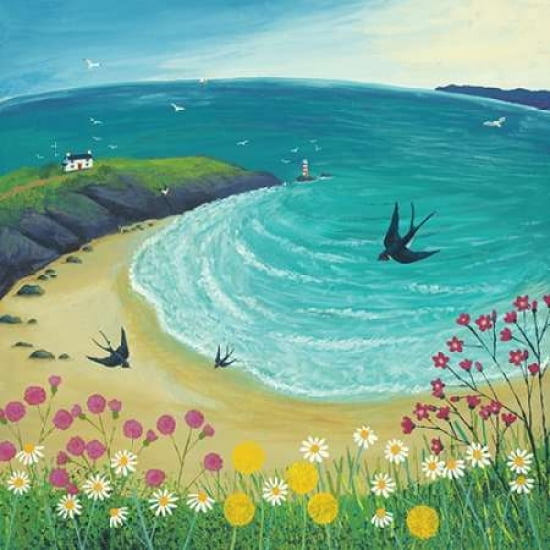 Swallow Dive Canvas Art - Jo Grundy (24 x 24)