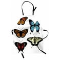thumbnail image 1 of Swallowtail Butterfly Apron Five Different Butterflies Colorful Monarch Lady Insect Wings Spring, Unisex Kitchen Bib Apron with Adjustable Neck for Cooking Baking Gardening, Multicolor, by Ambesonne, 1 of 3