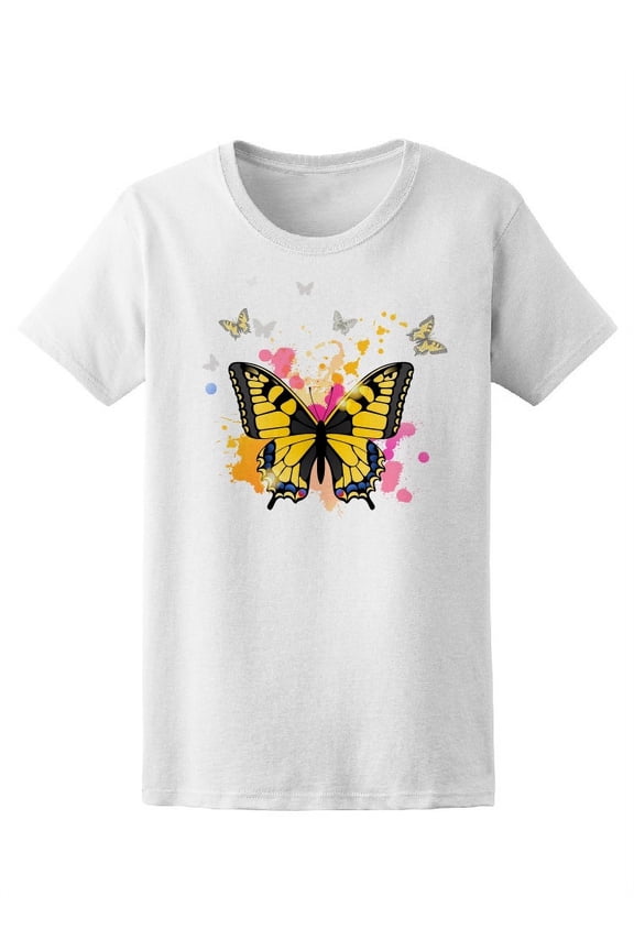 Swallowtail Butterfly Bright T-Shirt Women -Image by Shutterstock, Female Large