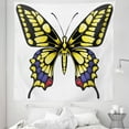 thumbnail image 1 of Swallowtail Tapestry, Big Yellow Machaon Butterfly Illustration Papilio Fauna, Fabric Wall Hanging Decor for Bedroom Living Room Dorm, 5 Sizes, Yellow Black Purple, by Ambesonne, 1 of 1
