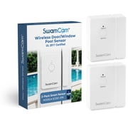 SwamCam Door & Window Sensor Pool Alarm/Certified to UL2017 Standard for Pool Gates & All Doors, Works with SwamCam System only, Pack of 2
