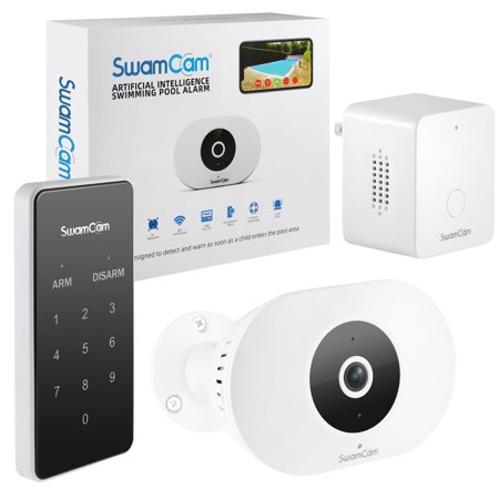 SwamCam Swimming Pool Alarm for Inground & Above Ground Pools with ASTM F2208 Security Sensor Alarm and App