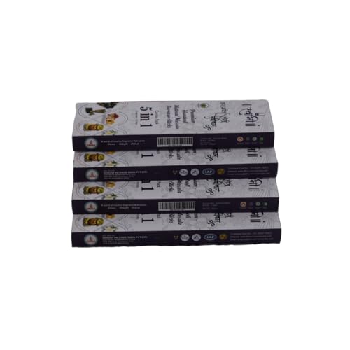 Swami 5 in 1 HANDROLL Masala Incense Stick || Oud, BAKHOOR, White Lily, Kesar Chandan, KUBER Mantra Fragrance || Special Long Lasting Agarbatti for Puja, Havan, Rituals || Pack of 4