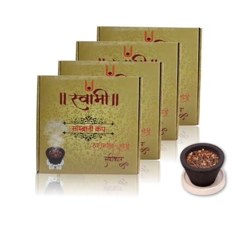 Swami Premium SAMBRANI Cup DHOOP for Pooja (48 pcs) | Havan Cups for ...