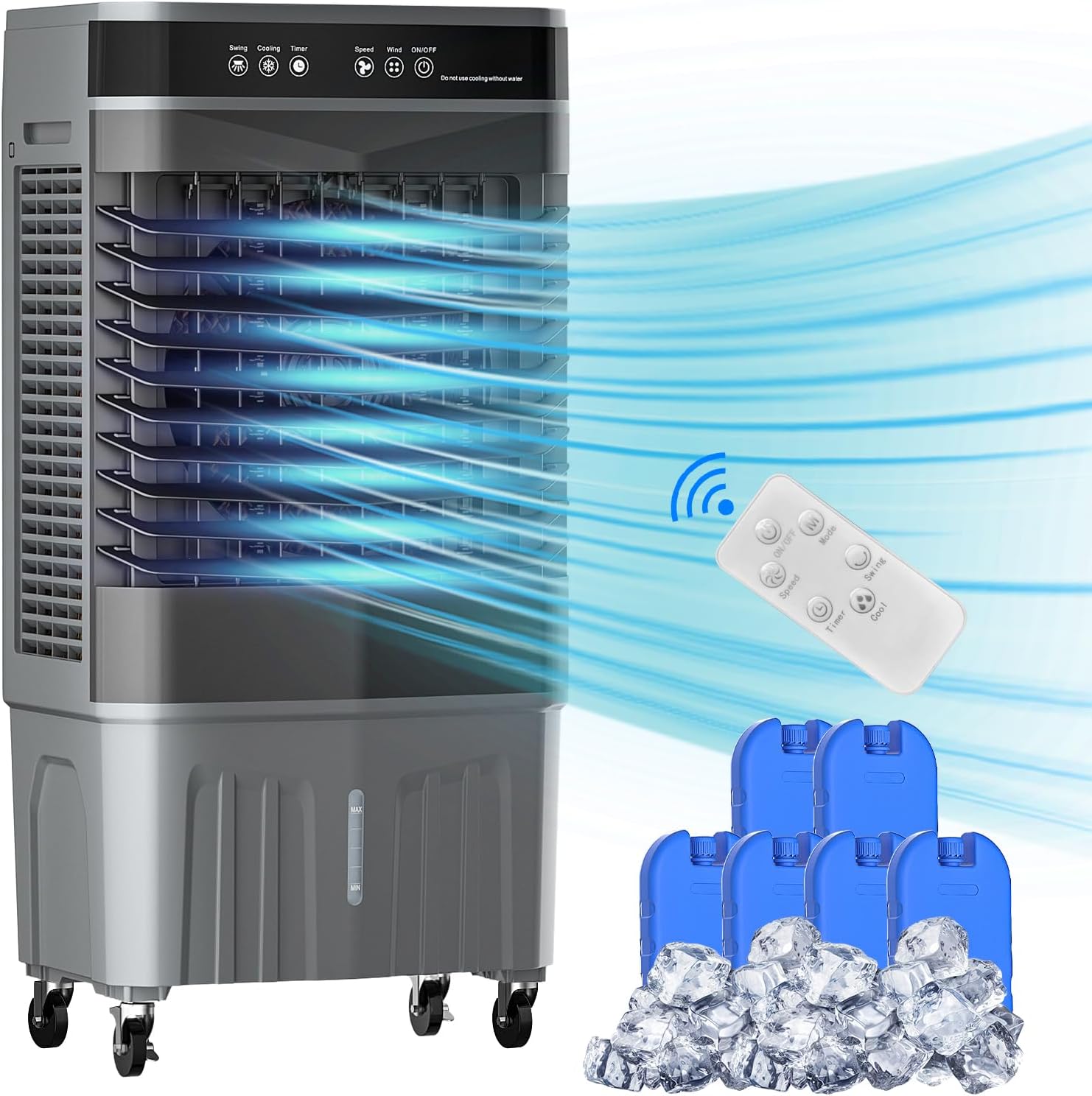 Swamp Cooler Air Conditioner with Remote Control, 2800CFM 12H Timer 3