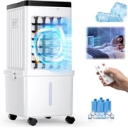 Swamp Cooler, Portable Air Conditioners, Evaporative Cooler 2026 Upgraded Air Cooler, Windowless Portable AC Unit Cooling Fan That Blow Cold Air, Ultra Quiet for Room, Restaurant, Home