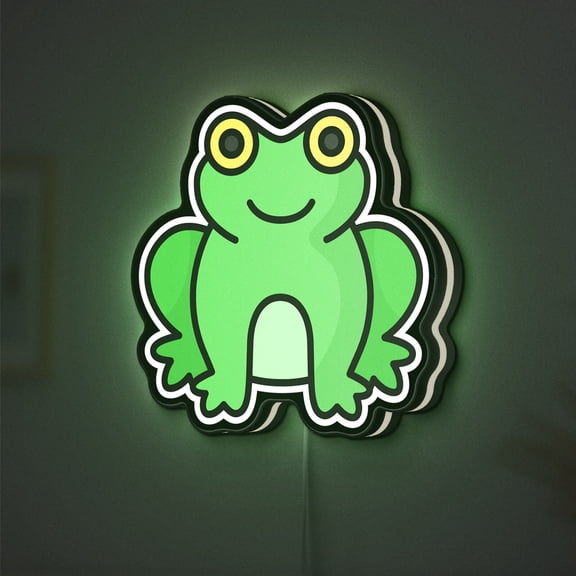 Swamp Frog 3D Novelty Light Box, Amphibian Lamp Decor for Nature Homes and Wildlife-Themed Rooms (Height 12 inch, 30cm)