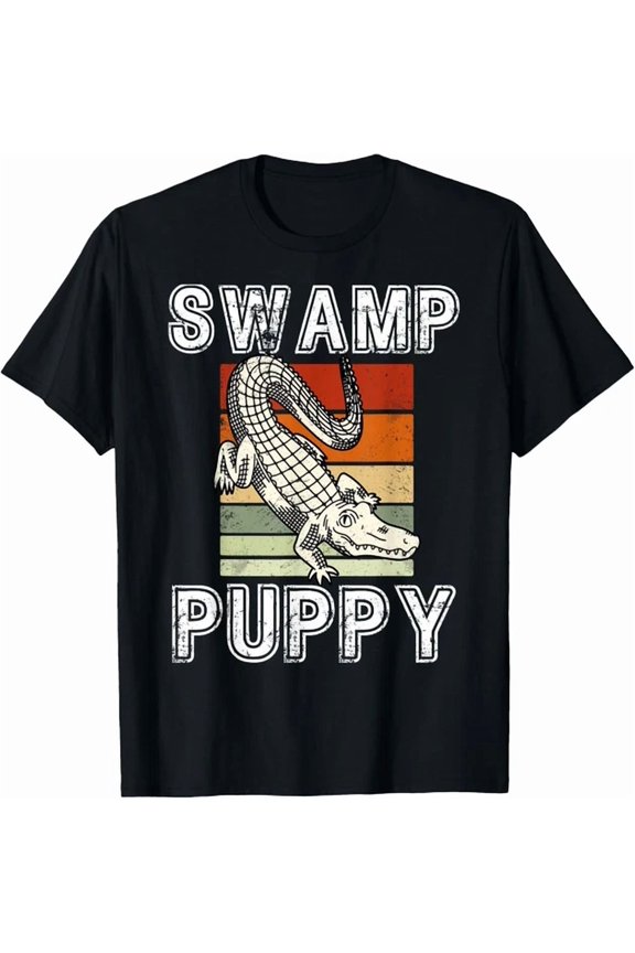 Swamp Puppy Alligator Graphic Design Casual Everyday T-Shirt