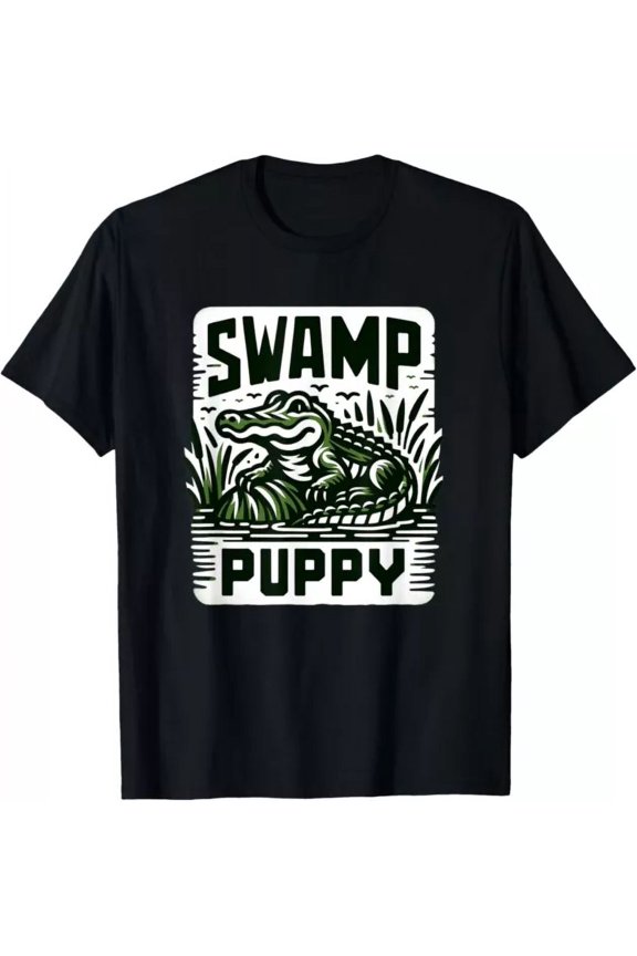 Swamp Puppy Crocodile Alligator Florida Everglades Wildlife T-Shirt Unisex S-5XL Hot Trending Shirt, not genuine