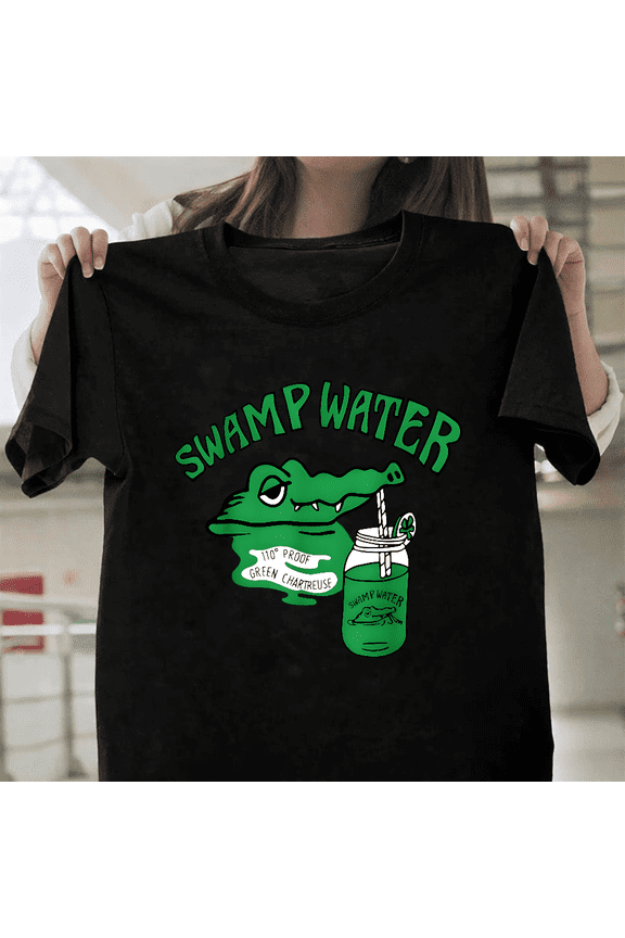 Swamp Water Chartreuse Music Retro Style Cocktail Drink Beverage Unisex T-Shirt, for men & women, up to size 5XL.