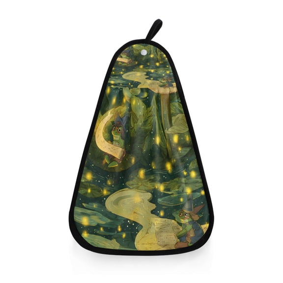 Swamp Wizard Frogs Hand Towel Quick Drying Home Storage Kitchen Towel Hooks Dish Cloths