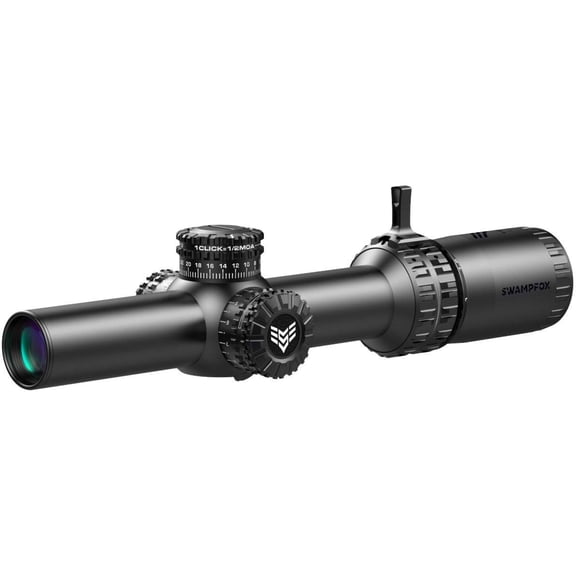 Swampfox Arrowhead Series 1-8x24mm SFP IR Red MIL 30mm Tube Riflescope, Black, A