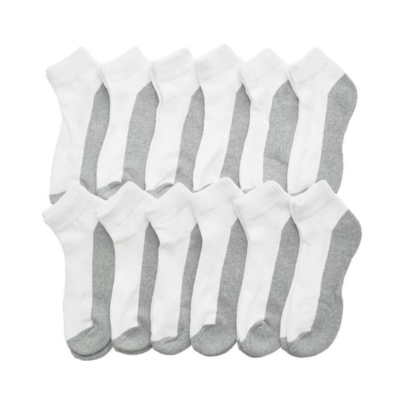 Swan Ankle Women's Socks with Arch Support and Cushioned Soles (12-Pairs)