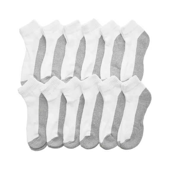 Swan Ankle Women's Socks with Arch Support and Cushioned Soles (12-Pairs)