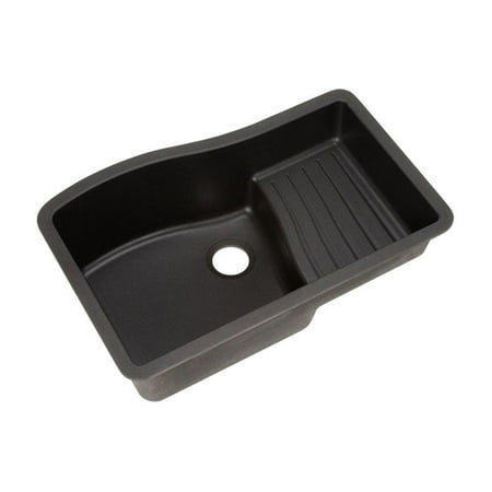 Swan Ascend 0-Hole Single Bowl Kitchen Sink, 32" x 21", Nero