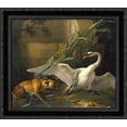 thumbnail image 1 of Swan Attacked by a Dog 20x20 Black Ornate Wood Framed Canvas Art by Oudry, Jean Baptiste, 1 of 2