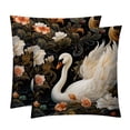 thumbnail image 1 of Swan Chair Pillow Covers Set of 2 Throw Pillow Decorative Pillows Velvet with Unique Patterns for Various Occasions - Available in 16x16, 18x18, and 20x20 Inches, 1 of 6