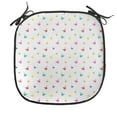 thumbnail image 1 of Swan Chair Seating Cushion, Rainbow Colored Swans Pattern Birds Wings Themed Print, Soft Seat Pads for Office with Anti-slip Backing, 16"x16", Multicolor, by Ambesonne, 1 of 7