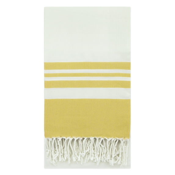 Swan Comfort Peshtemal Turkish Bamboo Towel Beach Pool Cover Up Picnic Bath Spa Sauna - ( Yellow )