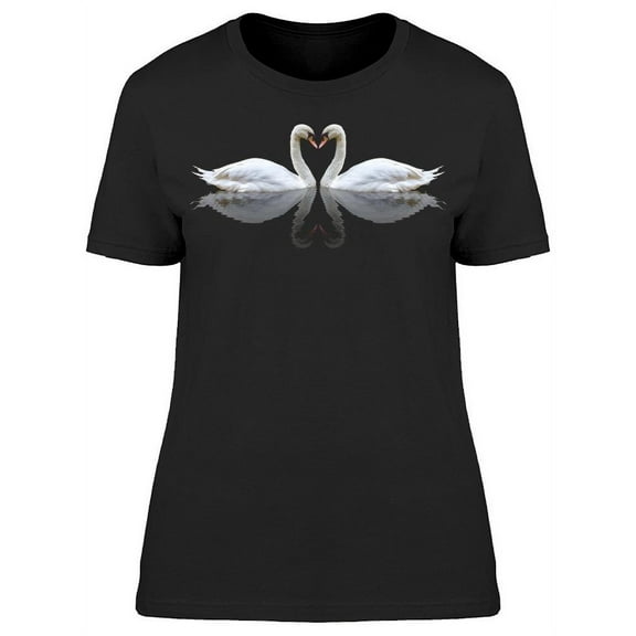Swan Couple On The Water T-Shirt Women -Image by Shutterstock, Female Large