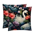 thumbnail image 1 of Swan Covers - Set of 2 Throw Pillow Covers with Unique Patterns for Living Room Decor - Available in 16x16, 18x18, and 20x20 Inches Throw Pillows for All Occasions, 1 of 6