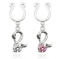 thumbnail image 1 of Swan Design Nipple Clip with CZ gem, 1 of 2