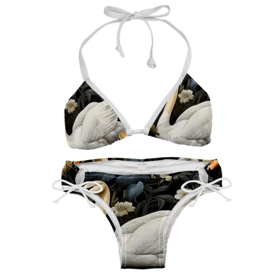 Swan Detachable Sponge Adjustable Strap Bikini Set Two-Pack Swimsuits for All Occasions