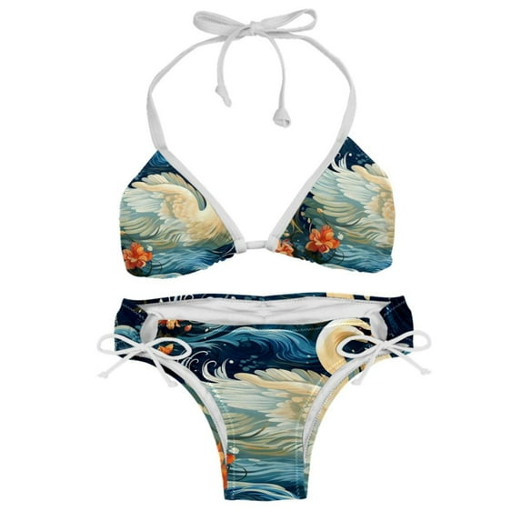 Swan Detachable Sponge Adjustable Strap Bikini Set Two-Pack for Various Scenes