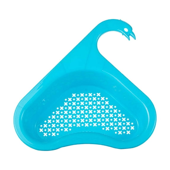 Swan Drain Basket Sink, Kitchen Triangle Sink Filter, Corner Kitchen Sink Strainer Basket, Multi-function Water Storage Tank Drain Rack Fits All Sink