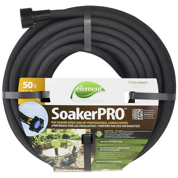 Swan ELSP38050 Element SoakerPro Soaker Hose, Black, 3/8" x 50', Each