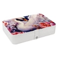 thumbnail image 1 of Swan Elegant PU Leather Portable Organizer Box with Removable Compartment - Earring Holder, Decorative Box, Jewelry Box, 1 of 6