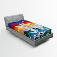 thumbnail image 1 of Ambesonne Animal Fitted Sheet, Happy Swan Couple Love, Twin Size, Multicolor, 1 of 2