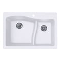 thumbnail image 1 of Swan Granite 33'' x 22'' Double Basin Drop-In Kitchen Sink, 1 of 3